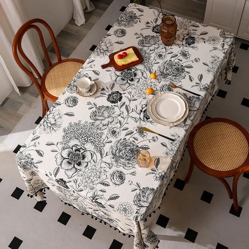 Home Textiles Sale - Flower Pattern Tablecloth Hot Sale Linen