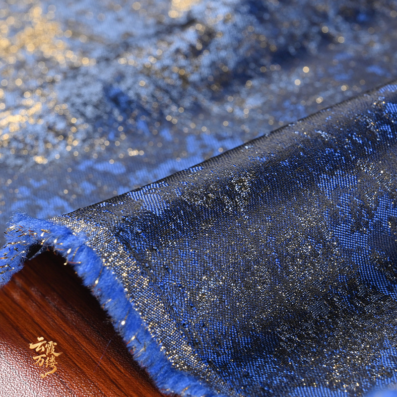Retro Blue Gilded Gradient Tex - đánh giá và giá Home Textile