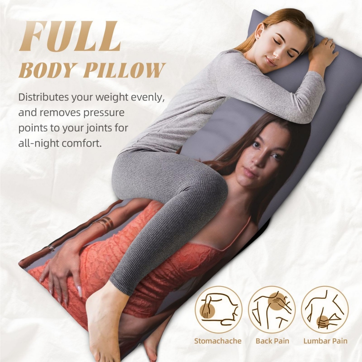 1 Custom Photo Body Pillowcase - đánh giá và giá Home Textile