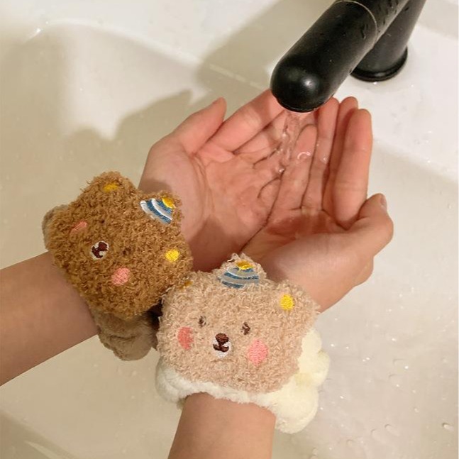1Pair Cartoon Bear Face Wash H - đánh giá và giá Home Textiles Face Towel
