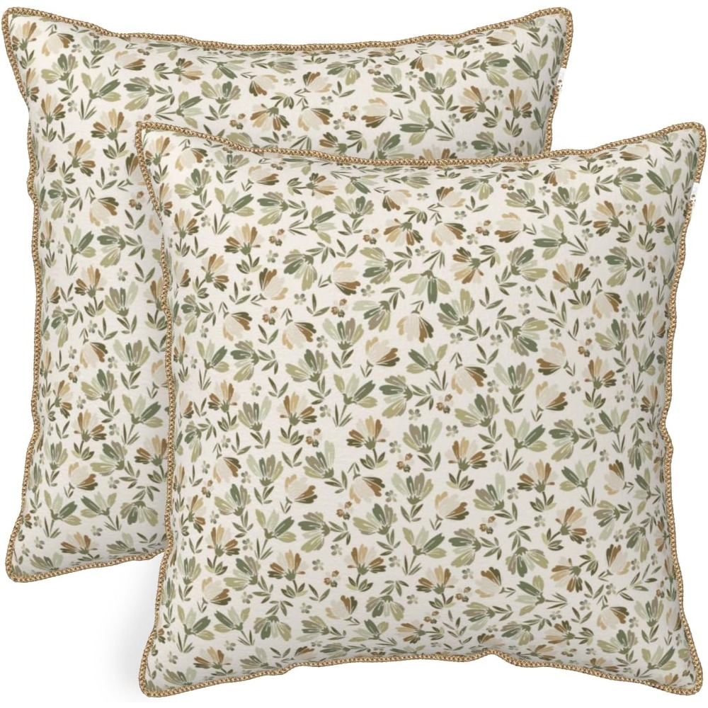 Sage-Green-Beige-Floral-Soft-V - đánh giá và giá Pillow Insert 18X18