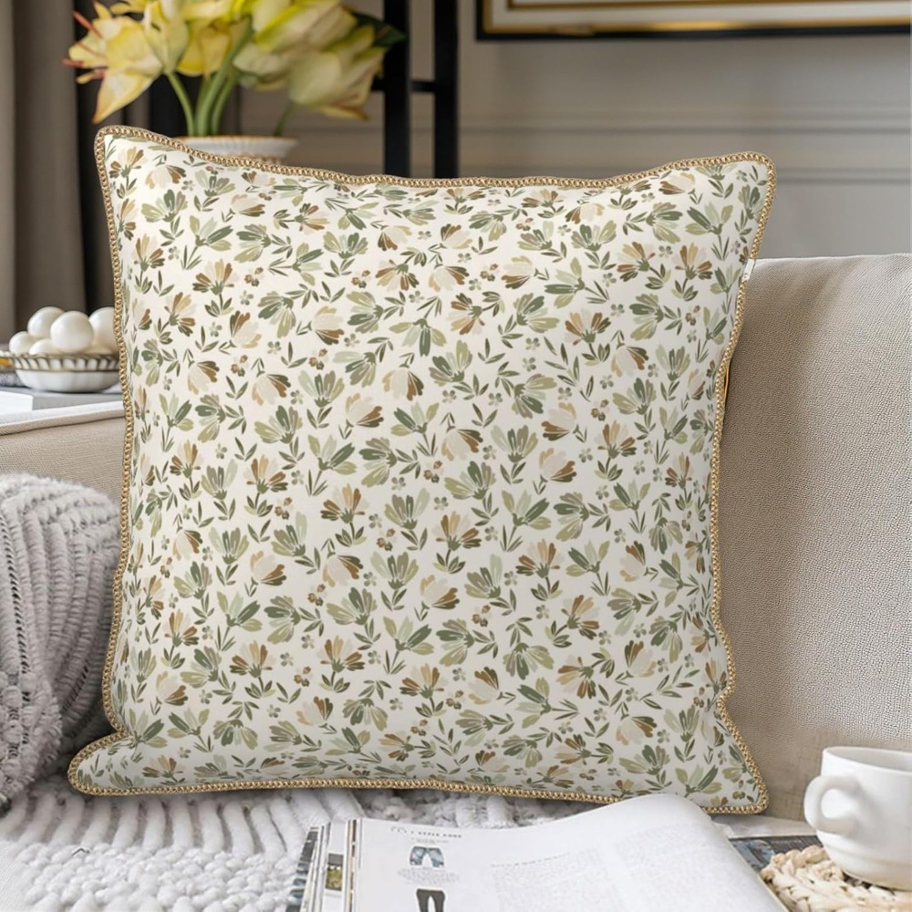 Sage-Green-Beige-Floral-Soft-V - đánh giá và giá Pillow Insert 18X18