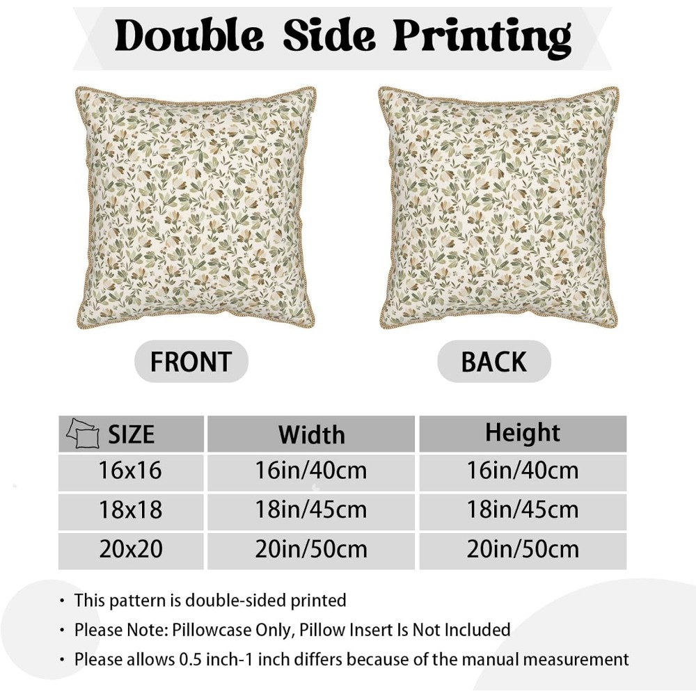 Sage-Green-Beige-Floral-Soft-V - đánh giá và giá Pillow Insert 18X18